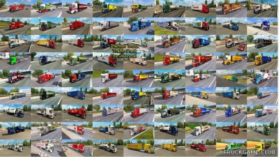 Мод "Painted truck traffic pack by Jazzycat v2.8" для Euro Truck Simulator 2