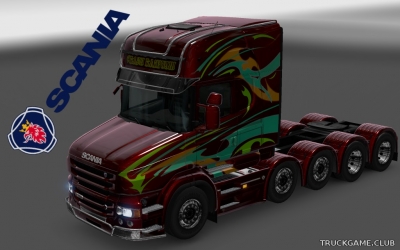 Мод "Scania T Topline Abstract Skin" для Euro Truck Simulator 2