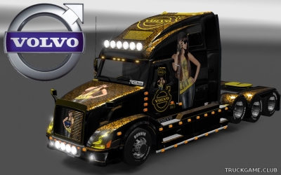 Мод "Volvo VNL 670 Style 3 Skin & Trailer" для Euro Truck Simulator 2