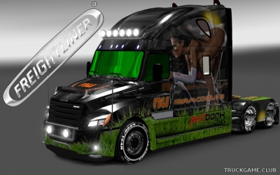 Мод "Freightliner Cascadia 2018 Nu Armcooler Skin" для Euro Truck Simulator 2