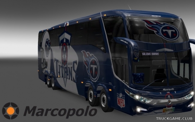 Мод "Marcopolo Paradiso G7 1600 LD 8x2 Tennessee Titans Skin" для Euro Truck Simulator 2