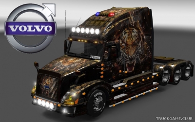 Мод "Volvo VNL 670 Burning Tiger Skin" для Euro Truck Simulator 2