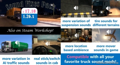Мод "Sound Fixes Pack v17.10" для Euro Truck Simulator 2