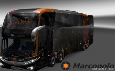 Мод "Marcopolo Paradiso G7 1600 LD 8x2 AS Roma Skin" для Euro Truck Simulator 2