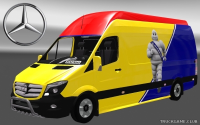 Мод "Mercedes Sprinter 2014 Michelin Skin" для Euro Truck Simulator 2