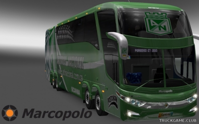 Мод "Marcopolo Paradiso G7 1600 LD 8x2 Atletico Nacional Skin" для Euro Truck Simulator 2