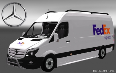 Мод "Mercedes Sprinter 2014 Fedex Skin" для Euro Truck Simulator 2