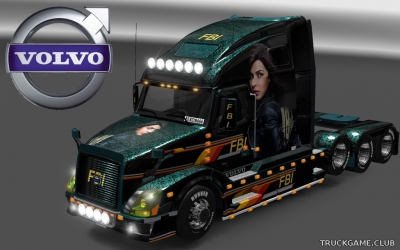 Мод "Volvo VNL 670 FBI Skin" для Euro Truck Simulator 2