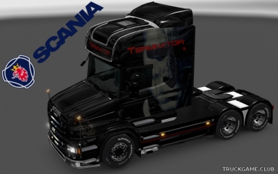 Мод "Scania T Topline Terminator Skin v1.0" для Euro Truck Simulator 2