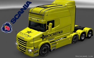 Мод "Scania T Longline Rockstar Energy Skin" для Euro Truck Simulator 2