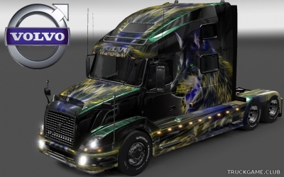 Мод "Volvo VNL 670 & 780 Neon Wolf Skin" для Euro Truck Simulator 2