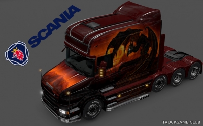 Мод "Scania T Longline Phenix Skin" для Euro Truck Simulator 2