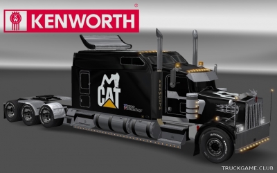 Мод "Kenworth W900 Long CAT Skin" для Euro Truck Simulator 2