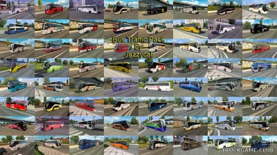 Мод "Bus traffic pack by Jazzycat v1.8.1" для Euro Truck Simulator 2