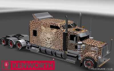 Мод "Kenworth W900 Long Leopard Skin" для Euro Truck Simulator 2