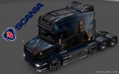 Мод "Scania T Longline Vikings Skin" для Euro Truck Simulator 2