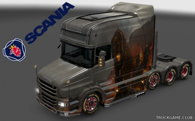 Мод "Scania T Longline Vulkan Tiger Skin" для Euro Truck Simulator 2