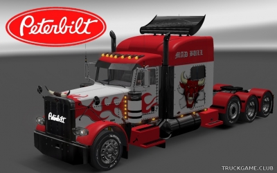 Мод "Peterbilt 389 Mad Bull Skin" для Euro Truck Simulator 2