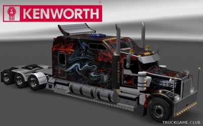Мод "Kenworth W900 Long Abstraction Skin" для Euro Truck Simulator 2