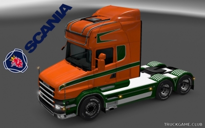 Мод "Scania T Topline Volt Skin" для Euro Truck Simulator 2