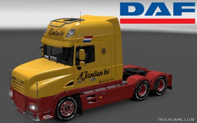 Мод "DAF XT A. Jansen BV Skin" для Euro Truck Simulator 2