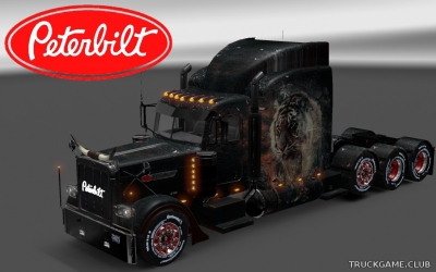 Мод "Peterbilt 389 Tigers Skins" для Euro Truck Simulator 2