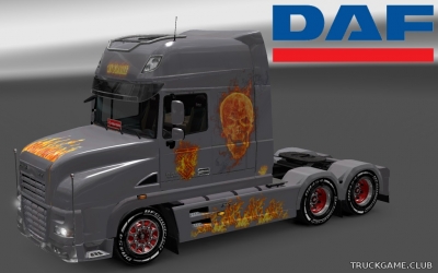 Мод "DAF XT In Flame Skin" для Euro Truck Simulator 2