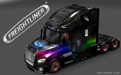 Мод "Freightliner Cascadia 2018 Abstract Skin" для Euro Truck Simulator 2