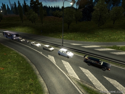 Мод "Funeral Procession v1.1" для Euro Truck Simulator 2