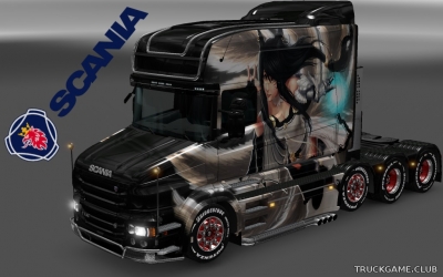 Мод "Scania T Longline Ahri Skin" для Euro Truck Simulator 2