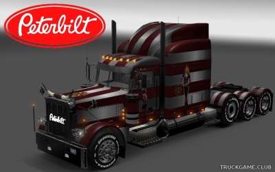 Мод "Peterbilt 389 Fire Strip Skins" для Euro Truck Simulator 2