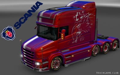 Мод "Scania T Longline Metallic Griffin Skin" для Euro Truck Simulator 2