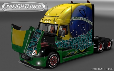 Мод "Freightliner Cascadia 2018 Brasil Skin" для Euro Truck Simulator 2