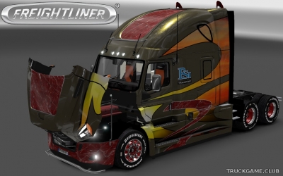 Мод "Freightliner Cascadia 2018 PSI Transport Skin" для Euro Truck Simulator 2