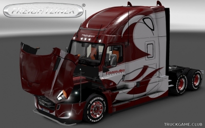 Мод "Freightliner Cascadia 2018 TransAm Skin" для Euro Truck Simulator 2