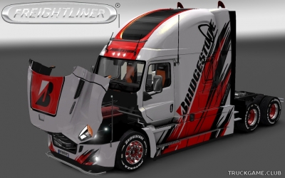 Мод "Freightliner Cascadia 2018 Bridgestone Skin" для Euro Truck Simulator 2