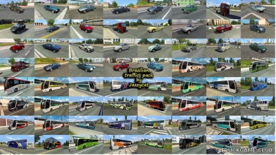 Мод "Brazilian traffic pack by Jazzycat v1.3.4" для Euro Truck Simulator 2