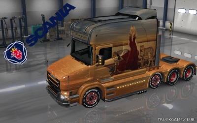 Мод "Scania T Longline Shakira Skin & Trailer" для Euro Truck Simulator 2