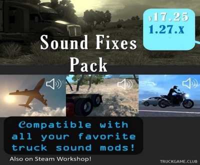 Мод "Sound Fixes Pack v17.25" для Euro Truck Simulator 2