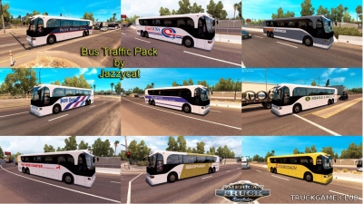 Мод "Bus traffic pack by Jazzycat v1.1" для American Truck Simulator