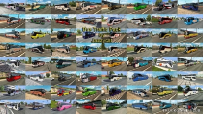 Мод "Bus traffic pack by Jazzycat v1.9" для Euro Truck Simulator 2