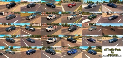 Мод "Ai traffic pack by Jazzycat v2.0" для American Truck Simulator