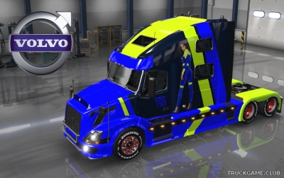 Мод "Volvo VNL 780 Avtosport Skin & Trailer" для Euro Truck Simulator 2