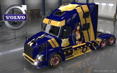 Мод "Volvo VNL 780 Police Style Skin & Trailer" для Euro Truck Simulator 2