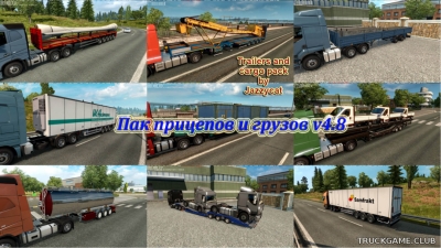 Мод "Пак прицепов и грузов v4.8 / Trailers and Cargo Pack v4.8" для Euro Truck Simulator 2