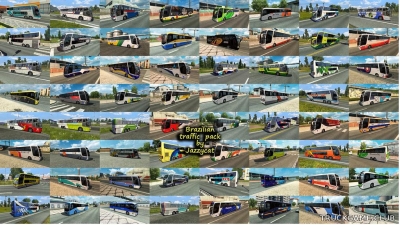 Мод "Brazilian traffic pack by Jazzycat v1.4" для Euro Truck Simulator 2