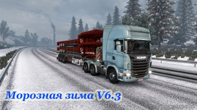 Мод "Морозная зима V6.3" для Euro Truck Simulator 2