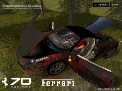 Мод "Ferrari 458 Italia Bloodskin v1.0" для Farming Simulator 2017