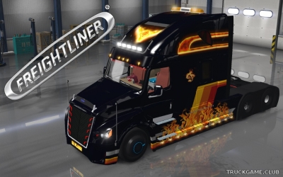 Мод "Freightliner Inspiration In Flame Skin" для Euro Truck Simulator 2