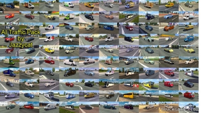 Мод "Ai traffic pack by Jazzycat v4.9" для Euro Truck Simulator 2